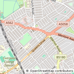 Map of Liverpool, Merseyside