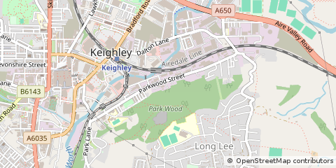 Map of Keighley, West Yorkshire