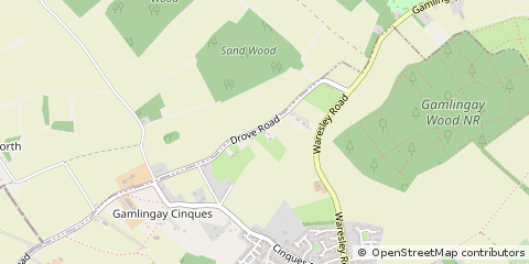 Map of Sandy, Bedfordshire