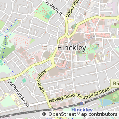 Map of Hinckley, Leicestershire