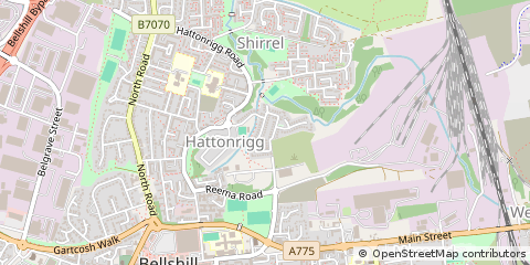 Map of Bellshill, Lanarkshire
