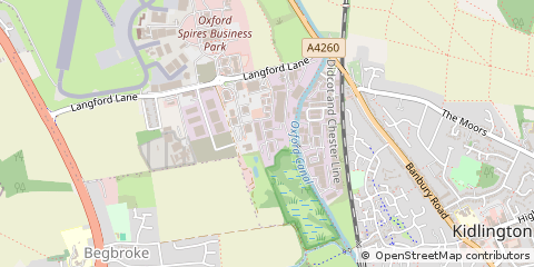 Map of Kidlington, Oxfordshire