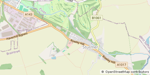 Map of Haverhill, Suffolk