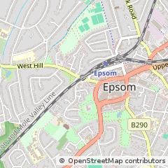 Map of Epsom, Surrey