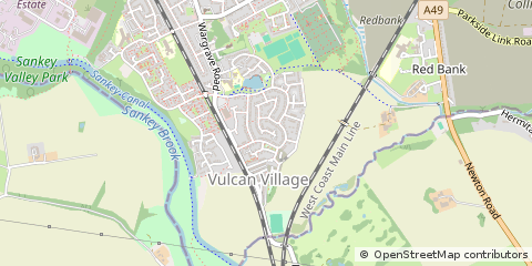 Map of Newton-LE-Willows