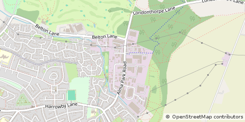 Map of Grantham, Lincolnshire