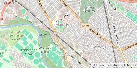 Map of Cardiff