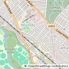 Map of Cardiff