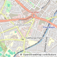 Map of Birmingham, West Midlands