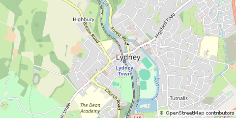 Map of Lydney, Gloucestershire