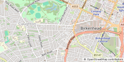 Map of Birkenhead
