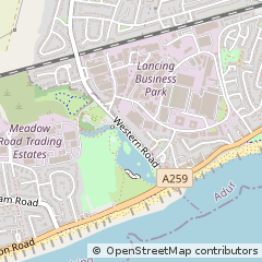 Map of Lancing, East Sussex