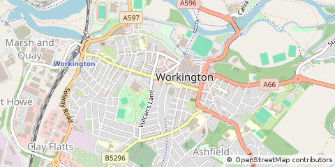 Map of Workington, Cumbria