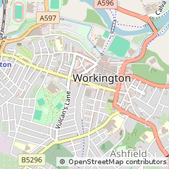 Map of Workington, Cumbria