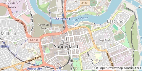 Map of Sunderland