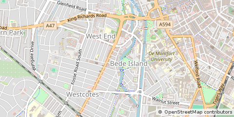 Map of Leicester, Leicestershire