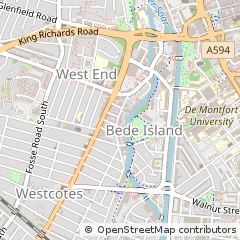 Map of Leicester, Leicestershire