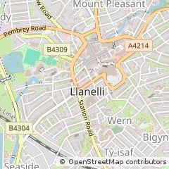 Map of Llanelli