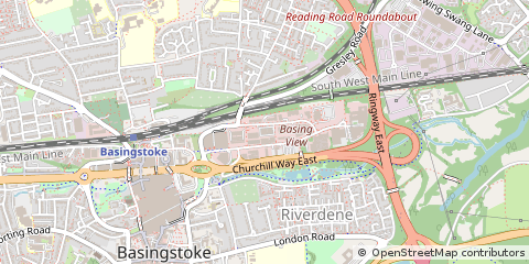 Map of Basingstoke