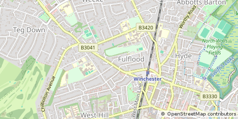 Map of Winchester