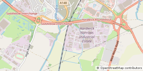 Map of King's Lynn, Norfolk