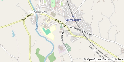 Map of Ballymena, Co Antrim