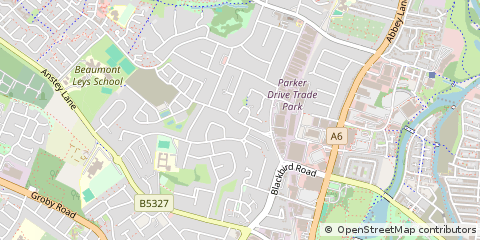 Map of Leicester, Leicestershire