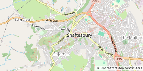 Map of Shaftesbury, Dorset