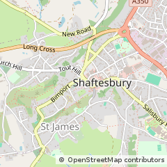 Map of Shaftesbury, Dorset