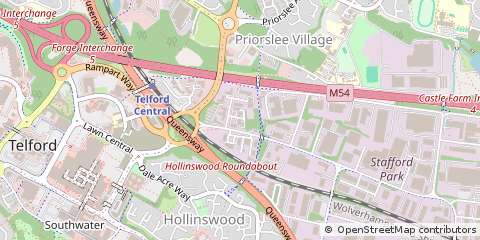 Map of Telford, Shropshire