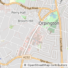 Map of Orpington, Kent