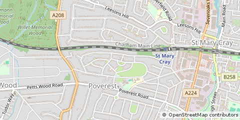 Map of Orpington, Kent