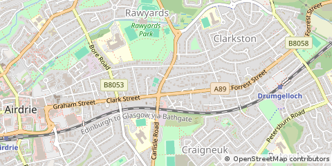 Map of Bellshill, North Lanarkshire