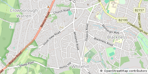 Map of Crowborough, East Sussex