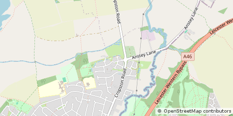 Map of Anstey, Leicester