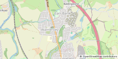 Map of Bury, Lancashire