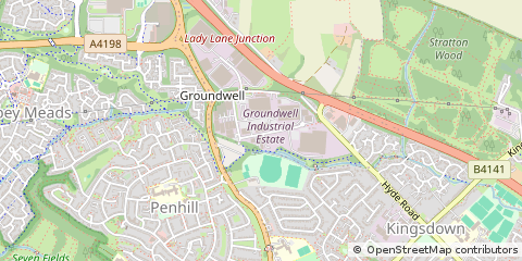 Map of Swindon, Wiltshire