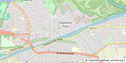 Map of Warrington, Cheshire