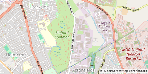 Map of Stafford, Staffordshire