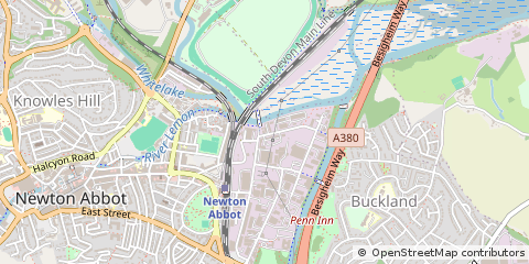 Map of Newton Abbot, Devon