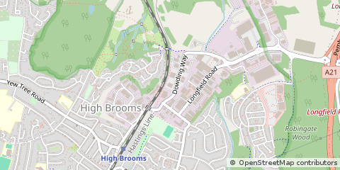 Map of Tunbridge Wells, Kent