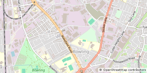 Map of Bradford, West Yorkshire
