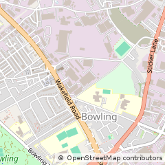Map of Bradford, West Yorkshire