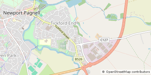 Map of Newport Pagnell, Buckinghamshire