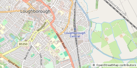 Map of Loughborough, Leicestershire