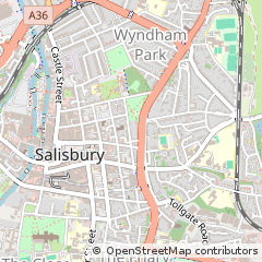 Map of Salisbury, Wiltshire