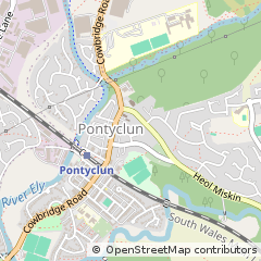 Map of Pontyclun, MID Glamorgan