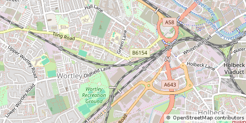 Map of Leeds, West Yorkshire