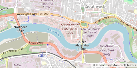 Map of Sunderland