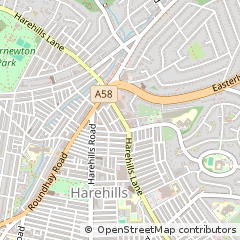 Map of Leeds, West Yorkshire
